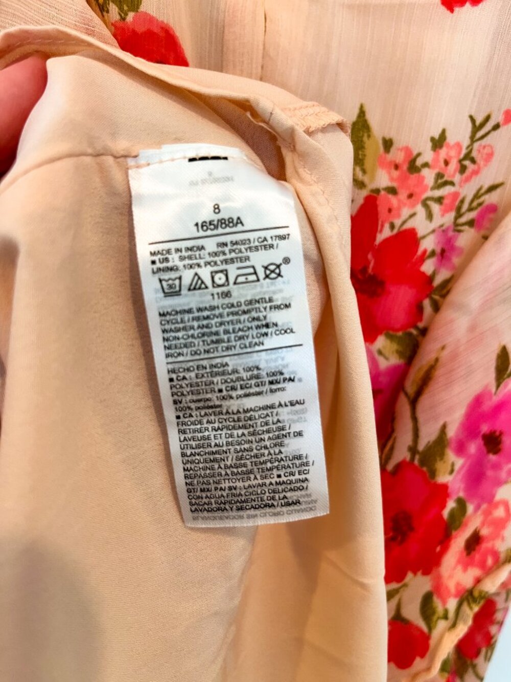 NWT Old Navy Pink Floral Off Shoulder Ruffle Chiffon Maxi Dress Wedding Guest 8 - Picture 10 of 10